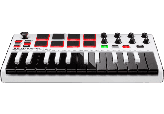 Claviers & Pianos - CLAVIERS MAITRES - Akai Pro - KAP MPKMINI2WH - Royez Musik