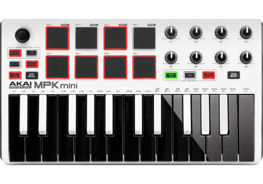 Claviers & Pianos - CLAVIERS MAITRES - Akai Pro - KAP MPKMINI2WH - Royez Musik