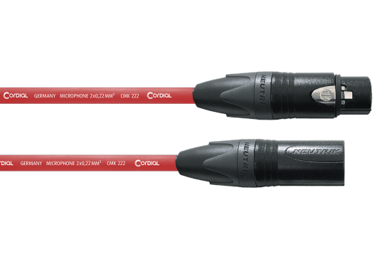 Accessoires - CÂBLES - CÂBLES MICROPHONES - Cordial - ECL CPM10FM-RD - Royez Musik