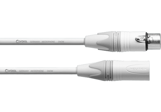 Accessoires - CÂBLES - CÂBLES MICROPHONES - Cordial - ECL CXM2.5FM-SNOW - Royez Musik