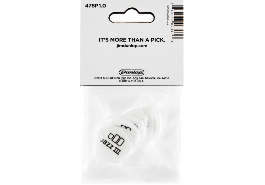 Guitares & co - ACCESSOIRES - MEDIATORS & ONGLETS - MEDIATORS - Dunlop - ADU 478P100 - Royez Musik