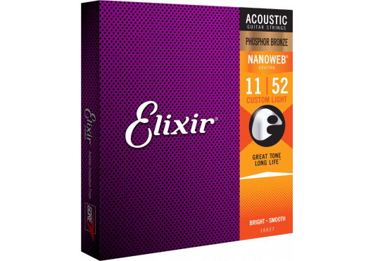 Cordes - CORDES GUITARES ACOUSTIQUES - JEU COMPLET - Elixir - CEL 16027 - Royez Musik