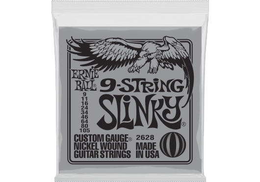 Cordes - CORDES GUITARES ELECTRIQUES - 9 CORDES - ERNIE BALL - CEB 2628 - Royez Musik