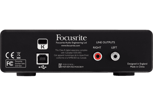 Audio - INTERFACES - INTERFACES AUDIO - Focusrite - RFO SCARLETT2-SOLO - Royez Musik