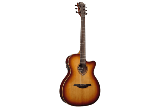 Guitares & Co - GUITARES ACOUSTIQUES - 6 CORDES - Lâg - GLA T100ASCE-BRS - Royez Musik
