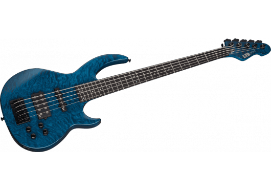 Guitares & Co - GUITARES BASSES - BASSES ELECTRIQUES - LTD - GES BB1005QM-BLKAQ - Royez Musik