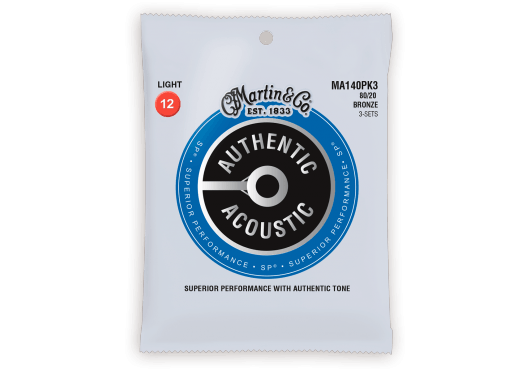 Cordes - CORDES GUITARES ACOUSTIQUES - JEU COMPLET - Martin - CMA MA140PK3 - Royez Musik