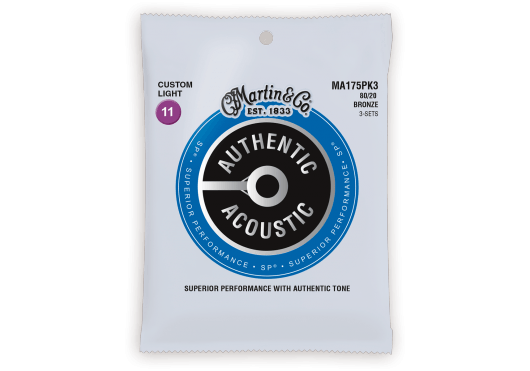 Cordes - CORDES GUITARES ACOUSTIQUES - JEU COMPLET - Martin - CMA MA175PK3 - Royez Musik