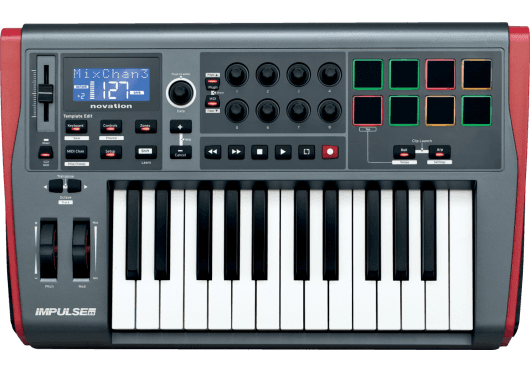 Claviers & Pianos - CLAVIERS MAITRES - Novation - RNO IMPULSE-25 - Royez Musik