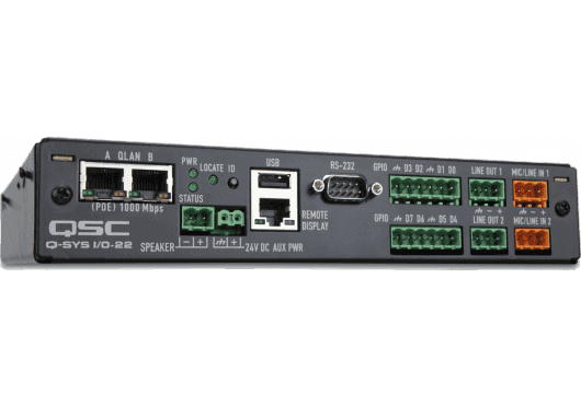 Audio - MATRICES - MATRICES DSP / Q-SYS - PÉRIPHÉRIQUES RÉSEAU - QSC Systems - SQS IO-22 - Royez Musik