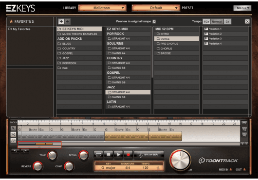 Logiciels - EZ KEYS - LOGICIEL - Toontrack - OTO MELLOTOON - Royez Musik